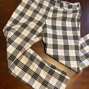 Worthington Women's Black and White Plaid Skinny Pants